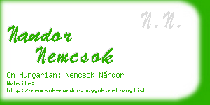 nandor nemcsok business card