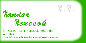nandor nemcsok business card